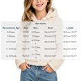 thumbnail image 6 of OGLCCG Girl's Faux Fur Coat Long Sleeve Button Front Fuzzy Hooded Cropped Jacket Fall Winter Fluffy Sherpa Coat(Beige,9-10Years), 6 of 8