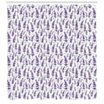 thumbnail image 3 of Ambesonne Lavender Shower Curtain, Blossoming Fresh Herbs, 69"Wx75"L, Violet Green and White, 3 of 3