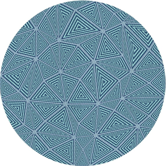 Ahgly Company Machine Washable Indoor Square Transitional Blue Diamond Blue Area Rugs, 3' Square