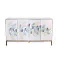 thumbnail image 3 of Pasargad Home Annabelle Sideboard 4 Floral Doors 2 Drawers Bronze Metal Frame, 3 of 11