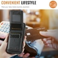 thumbnail image 5 of Allytechgroup 2 In 1 Wallet Case for iPhone 16, PU Leather Magnetic Case with Detachable Cards Holder Support Wireless Charging Full Body Protector Cover for iPhone 16, Black, 5 of 11