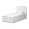 thumbnail image 2 of Baxton Studio Catalina Modern Classic Mission Style Brown-Finished Wood Twin Platform Bed with Trundle, 2 of 7