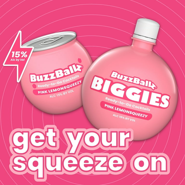 BuzzBallz Biggies Pink Lemonsqueezy Cocktail, 1.75l 30 Proof