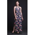 thumbnail image 2 of Bimba Floral Women Side Slits Long Casual Halter Maxi Dress Printed Party Wear-Large, 2 of 6