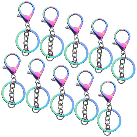 ORDDIART 12Pcs Keychain Hook Clip Key Chain Clip For Keychain Accessories In Sky Blue For Key Holding