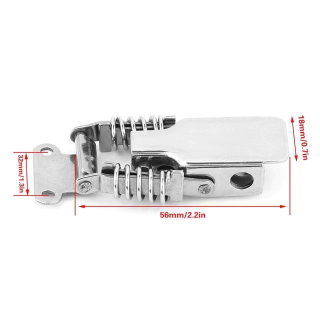 Stainless Steel Cabinet Case Spring Loaded Latch Catch Toggle Hasp - Ideal for Home, Office, Shop, Applicable to All Kinds of Boxes, Barrels, Cabinets