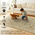 thumbnail image 3 of My Magic Carpet 2.5'x7' Machine Washable Non-Slip Kitchen Hallway Runner Rug - Kenya Beige, 3 of 6