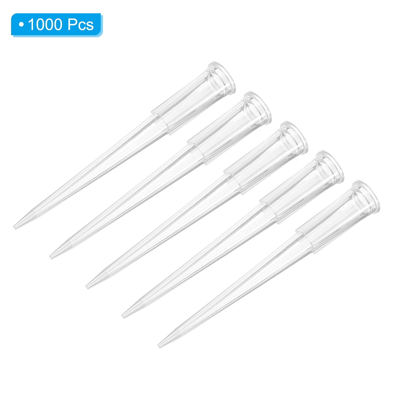 Uxcell 200ul Pipette Tips, 1000 Pcs Plastic Autoclavable Universal Liquid Transfer Pipette Pipettor Tips Clear