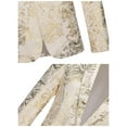 thumbnail image 5 of Iugvhana Men's Dress Floral Suit Notched Lapel Slim Fit Stylish Blazer Dress Suit White XXXL, 5 of 5