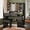 35.44" X 15.75" X 55.12" Long handle, variant on Oxirth Black Makeup Vanity Table with Lighted Mirror and Power Strip, Vanity Desk with Stool and 5 Drawers, Bedroom Dressing Table Set with Acrylic Cabinet for Women, Easy Assembly