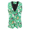 thumbnail image 4 of Franhais 3Pcs Men Christmas Suit Sets Funny Long Sleeve Single Breasted Jacket Blazer with Vest Pants Set Party Outfit, 4 of 9