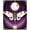Purple Gold Ivory, Pattern 4, variant on ODIKA 2'x3' Washable Throw Rug Moth Shaped Gothic Mystical Border Whimsical Round Witchy Motif for Hallway, Study Room, Non-Slip Low Profile, Flatwoven