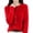 Red -AL12, variant on Resicozy Womens Cropped Cardigan Sweaters Lightweight Crew Neck Button Down Cardigans Open Front Long Sleeve Sweater Dark Gray L
