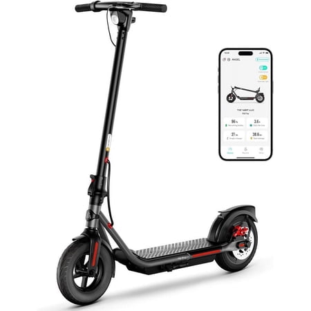 TST Adults Electric Scooter, 350W Motor up to 23 MPH and 20 Miles Long-Range, 10" Tires Foldable Electric Kick Scooter with Dual Braking System and App Control