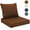 Brown, variant on JIAN YA NA Outdoor Deep Seat Cushion Set, Waterproof Patio Furniture Cushion Pads, 19x19in, Dark Gray