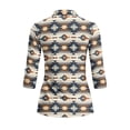 thumbnail image 3 of Uorisanigo Western Tribal Women's Golf Top Size S Casual Long Sleeve Golf Polo Shirts with Zipper Versatile Fashion Quick Dry Athletic Tops for Workout Sports Comfortable Pullover, 3 of 7