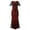 Red, variant on Women's Flapper Dress 1920s V-Neck Evening Gown Sequin Beaded Maxi Dress for Wedding Red XXXL