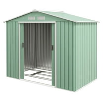 Outdoor Storage Shed 7x4 ft, Garden Tool Shed with Foundation & Vents - Light Green