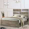 thumbnail image 3 of Kings Brand Furniture Dawson 5-Piece Modern Bedroom Set in Light Brown Finish - Bed Frame with LED Headboard, Chest, Dresser, Mirror and Nightstand (King), 3 of 8