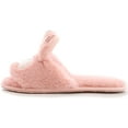 thumbnail image 6 of Women's Cute Bunny Bedroom Slippers Open Toe Indoor Slides House Slippers (5-6 women, Pink Bunny), 6 of 7