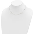 thumbnail image 2 of Solid Gold 14K Two-tone Oval Chain Diamond Cut Stars w/ 2in Ext Necklace - 16.00", 2 of 6
