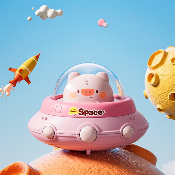 Animal Car Baby Toys Space Theme Infant Car Toys for 1 Year Old and Go Bunny Car Toys for Baby Girl Preschool Toys for Kids