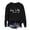 Black, variant on HNMKIU Women's Fashion Sorry I'm Late Letter Crewneck Sweatshirt Long Sleeved Hoodie Top Black,S