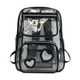 thumbnail image 1 of Mochila transparente jinwen para regalo de cumpleaños para estudiantes de primaria y adolescentes Negro 30 cm x 13 cm x 43 cm, 1 of 8
