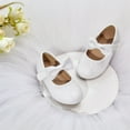 thumbnail image 3 of Toddler Flower Girl Glitter White Dress Shoes Size 11 - Girl Ballet Flats Wedding Party, 3 of 6