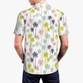 thumbnail image 3 of Balery Hawaiian Coconut Tree Printed Men’s Short Sleeve Polo Shirt, Midweight Men's Shirt,Golf Polo shirts -Medium, 3 of 8