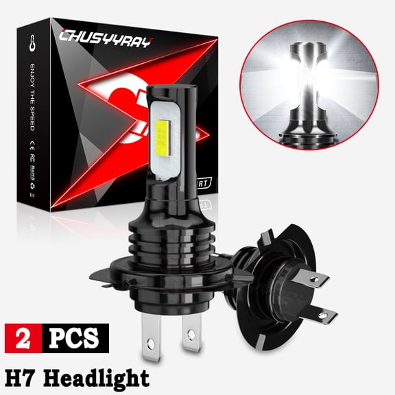 2x H7 LED Headlight Bulbs Kit High or Low Beam 6000K Super White 30000LM Lights