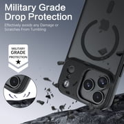 DOMAVER Magnetic for iPhone 18 Pro Max Case / iPhone 17 Pro Max Case 6.9 - Slim Fit Matte Translucent Cover | MagSafe Compatible | Shockproof Anti-Yellowing | Black