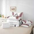 thumbnail image 5 of Homewish Initial A Letter Twin Bedding Sets 7-Piece for Teen, Baseball Sports Lover Bedding Comforter Set, Cartoon Ball Print Reversible Sheet Sets, Luxury Bedroom Decor, 5 of 7