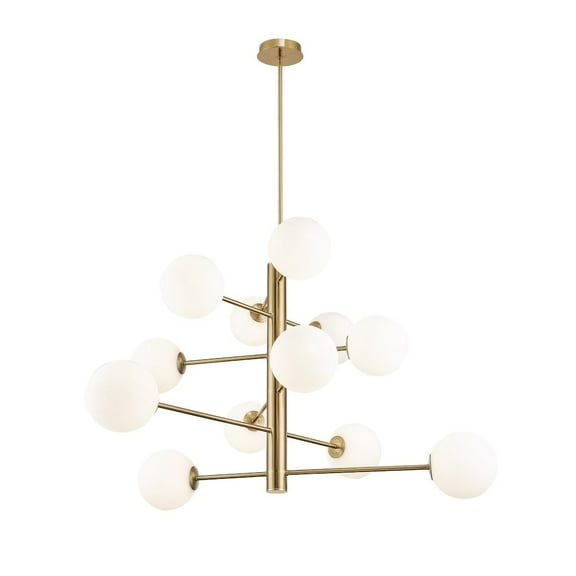 AC11768BR-Artcraft Lighting-Aurelia - 12 Light Chandelier-25.5 Inches Tall and 33.5 Inches Wide-Brass Finish