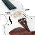 thumbnail image 3 of Glarry 4/4 Violin for Beginner with Case, Bow,Shoulder, Matte White, 3 of 16
