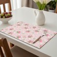 thumbnail image 6 of Placemat, Pioneer Flower Floral Print Pattern Place Mats Table Mat Set Of 2, PVC Washable Placemats for Party Kitchen Dining Decoration, 18x12 Inch, Fade Resistant, 6 of 6