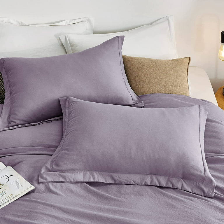 BEDSURE Grayish Purple Duvet Cover Queen Size - Soft Prewashed Queen Duvet  Cover Set, 3 Pieces, 1 Duvet Cover 90x90 Inches with Zipper Closure and 2  Pillow Shams 