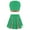 Green, variant on Aislor Girls Cheer Leader Uniform Cheerleading Halloween Cosplay Outfits Red 6