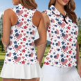 thumbnail image 4 of Aplkyhs Funny Couple Golf Shirts Women Sport Cloth Patriotic USA Flag Heart Moisture Wicking Suitable for Tennis Enthusiasts Machine Washable Soft and Comfortable, 4 of 6
