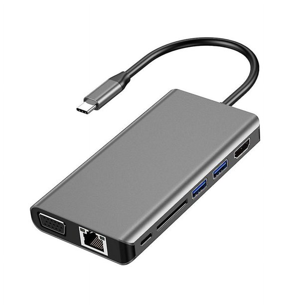 Estación de acoplamiento tipo C Convertidor multifunción Hub para computadora portátil Tarjeta de red Gigabit LANNMXG