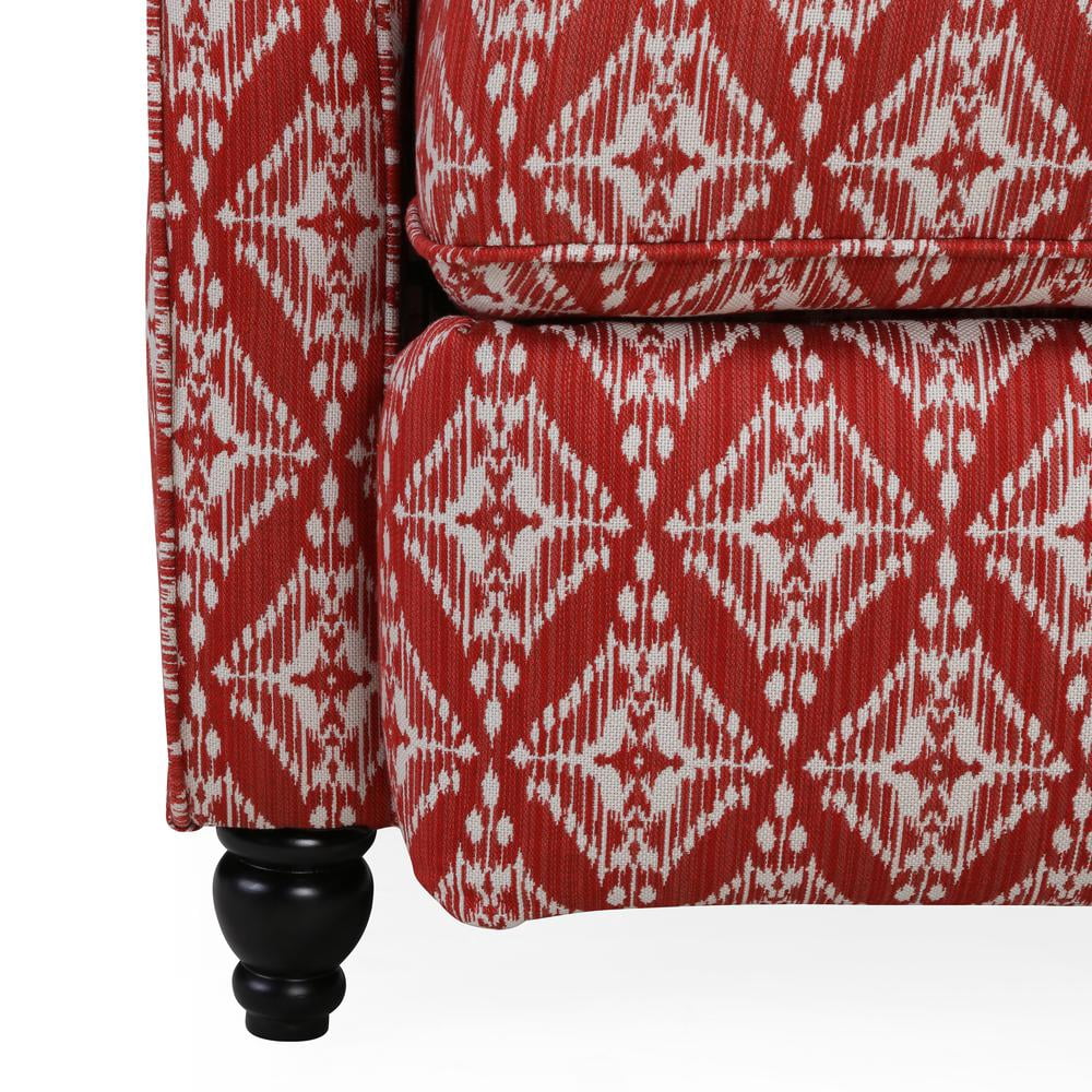 ProLounger Pushback Recliner in Cranberry Red Diamond Medallion Print