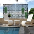 thumbnail image 3 of FENCY Outdoor Privacy Screen with Stand 76" x 47.2" x 15.7" Metal Balcony Decorative Screen, 3 of 5