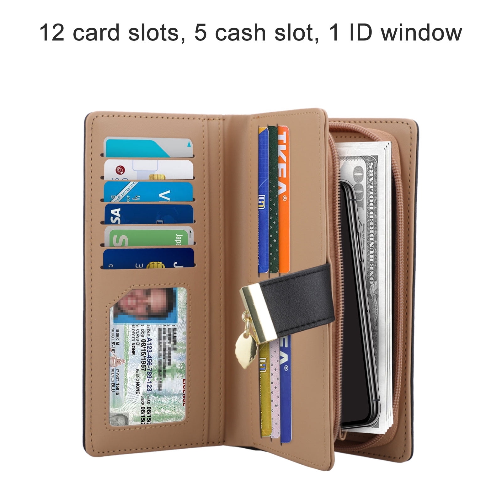 Credit Card Organizer Wallet gift present surpri Holder 18 Card Slots
