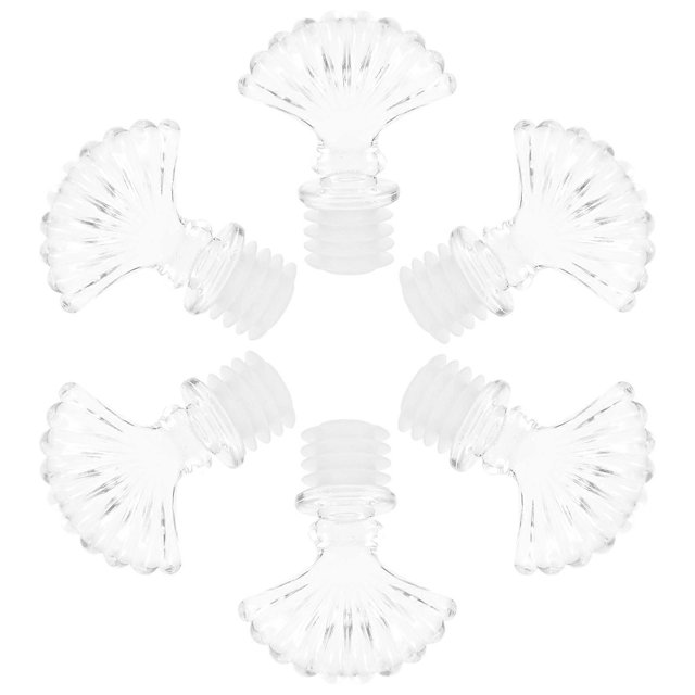 6pcs Decorative Bottle Plugs Dispenser Caps for Portable Containers Oil Bottle Caps