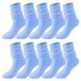 thumbnail image 1 of 5 Pairs Soild Color Socks Women Thigh High Boot Socks Soft Scrunch Socks, 1 of 4