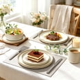 thumbnail image 5 of ALOFMO Stoneware Dinnerware Sets, Plates and Bowls Sets, Dish Set for 4, 12 Piece Dinner Set, Plate Sets for Kitchen, Cappuccino White, 5 of 10