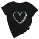 thumbnail image 2 of ICHUANYI Clearance Women's Fashion Loose Round Neck Pullover Bottoming Teacher's Day Cute Print Short Sleeve Top T-Shirt(Black, XXL) ICHUANYI WER2023081111890, 2 of 7