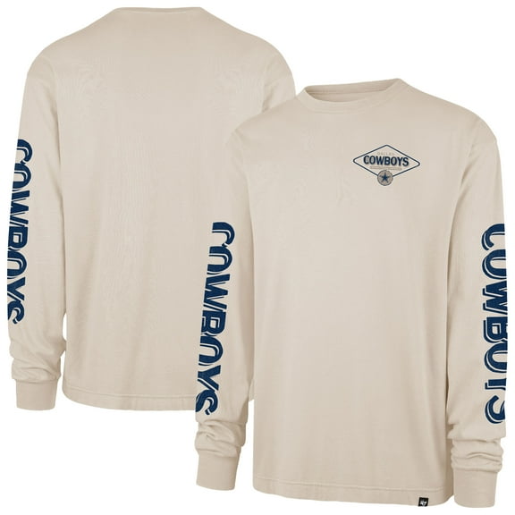 Men's '47 Tan Dallas Cowboys Cairn Ravine Foundation Long Sleeve T-Shirt
