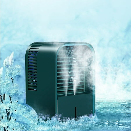 

Gzztg Desk Fan Portable Air Conditioner Usb Chargeable Personal Mini With 3-Speed Humidifier For