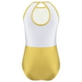 thumbnail image 4 of Eandarui Kids Girls Gymnastics Leotard Balet Dance Comtues Glittery Rhinestones Sleeveless Bodysuit Yellow 10, 4 of 7